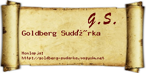 Goldberg Sudárka névjegykártya